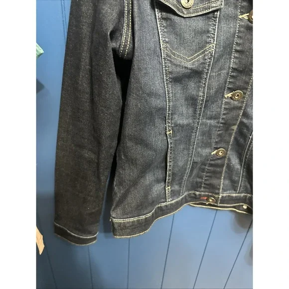 Wrangler Women's Jean Style Jacket Size M Dark Wash Country Western Cowgirl - Picture 6 of 13
